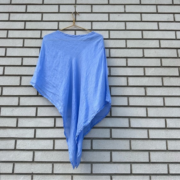 Crown Linen Designs Linen Shawl Pastel Baby Blue - Picture 3 of 6